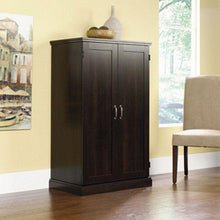 Load image into Gallery viewer, Medium Cherry Wood Finish Computer Armoire