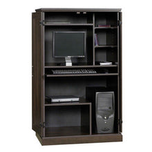 Load image into Gallery viewer, Medium Cherry Wood Finish Computer Armoire