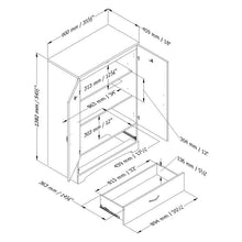 Load image into Gallery viewer, 2-Door Armoire Wardrobe Cabinet with Bottom Storage Drawer in White Wood Finish