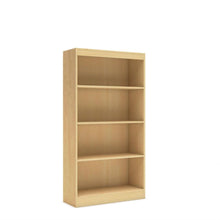 Load image into Gallery viewer, Natural Wood Finish Book Shelf Bookcase with 4 Shelves