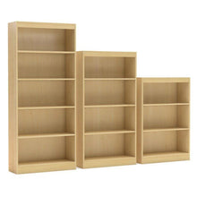 Load image into Gallery viewer, Natural Wood Finish Book Shelf Bookcase with 4 Shelves