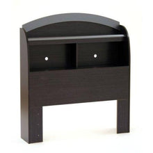 Load image into Gallery viewer, Twin-size Bookcase Headboard in Black Onyx Charcoal Finish