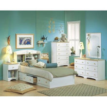 Load image into Gallery viewer, White and Natural Finish Bedroom Dresser with 6 Spacious Drawers