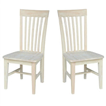 Load image into Gallery viewer, Set of 2 - Mission Style Unfinished Wood Dining Chair with High Back