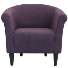 Load image into Gallery viewer, Contemporary Classic Upholstered Club Chair Accent Arm Chair in Eggplant Purple