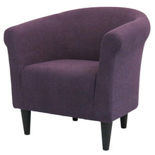 Load image into Gallery viewer, Contemporary Classic Upholstered Club Chair Accent Arm Chair in Eggplant Purple