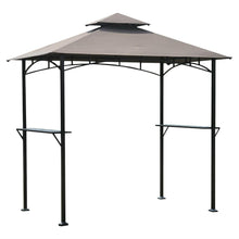 Load image into Gallery viewer, 8-Ft x 5-Ft Steel Frame Outdoor Grilling Gazebo with Vent Top Canopy