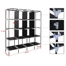 Load image into Gallery viewer, Portable Bedroom Wardrobe Clothes Storage Closet