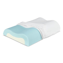 Load image into Gallery viewer, Side and Black Sleeper Cool Contour Memory Foam Pillow - Made in USA