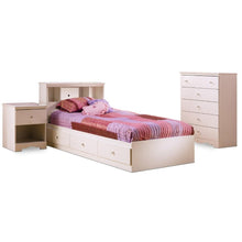 Load image into Gallery viewer, Eco-Friendly White Nightstand with Drawer and Open Shelf