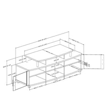 Load image into Gallery viewer, Modern TV Stand in Black Finish with Glass Doors - Fits up to 50-inch TVs