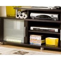 Load image into Gallery viewer, 60-in TV Stand in Chocolate Finish - Accommodates TV&#39;s up to 40-inch
