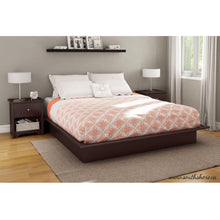 Load image into Gallery viewer, King size Eco-Friendly Platform Bed in Dark Brown Chocolate Finish