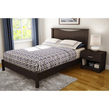 Load image into Gallery viewer, Full size Contemporary Platform Bed in Chocolate Finish