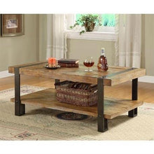 Load image into Gallery viewer, Contemporary Modern Classic Coffee Table in Worn Oak Finish