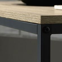 Load image into Gallery viewer, Black Metal Frame Coffee Table with Oak Finish Wood Top and Shelf