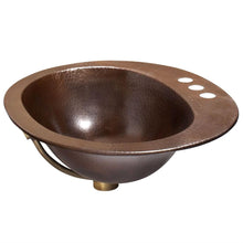 Load image into Gallery viewer, Copper Oval Bathroom Sink 20 x 16 inch