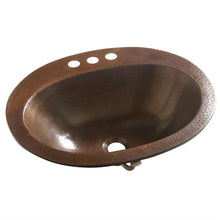 Load image into Gallery viewer, Copper Oval Bathroom Sink 20 x 16 inch
