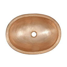 Load image into Gallery viewer, Pure Copper 19-inch Oval Bathroom Sink Unfinished