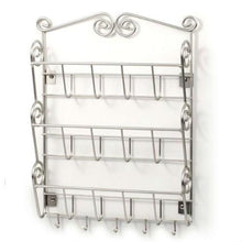 Load image into Gallery viewer, Metal Wall Mount Letter Holder Organizer in Satin Nickel Finish