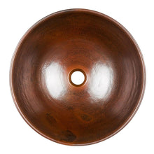 Load image into Gallery viewer, Pure Solid Copper Vessel Bathroom Sink 16-inch Round
