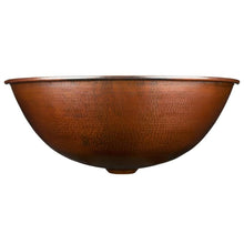 Load image into Gallery viewer, Pure Solid Copper Vessel Bathroom Sink 16-inch Round