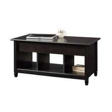 Load image into Gallery viewer, Black Wood Finish Lift-Top Coffee Table with Bottom Storage Space