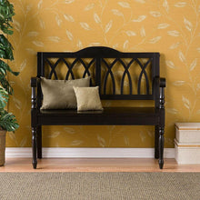 Load image into Gallery viewer, Indoor Accent Bench in Antique Black Wood Finish