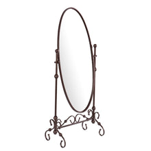 Load image into Gallery viewer, Antique Bronze Finish Metal Cheval Floor Mirror