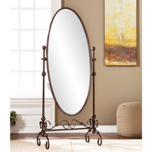 Load image into Gallery viewer, Antique Bronze Finish Metal Cheval Floor Mirror