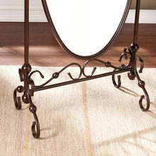 Load image into Gallery viewer, Antique Bronze Finish Metal Cheval Floor Mirror
