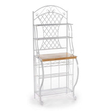 Load image into Gallery viewer, White Metal Bakers Rack with 5 Shelves for Kitchen or Pantry