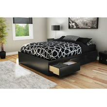 Load image into Gallery viewer, Full size Modern Platform Bed with 3 Storage Drawers in Black