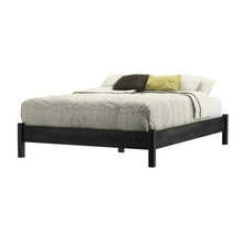 Load image into Gallery viewer, Full size Contemporary Platform Bed in Grey Black Wood Finish