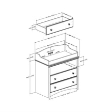 Load image into Gallery viewer, 2-Drawer Changing Table with Open Shelf in Royal Cherry Finish