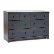 Load image into Gallery viewer, Dark Blueberry Wood Finish 6 Drawer Bedroom Dresser