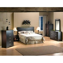 Load image into Gallery viewer, Modern 5 Drawer Bedroom Chest in Chocolate Finish