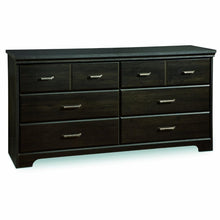 Load image into Gallery viewer, Triple Dresser in Ebony Wood Finish with 6 Drawers and Metal Handles