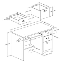Load image into Gallery viewer, Home Office Work Desk Computer Desk with Keyboard Tray