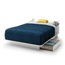 Load image into Gallery viewer, Queen size Contemporary White Platform Bed with 2 Storage Drawers