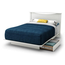 Load image into Gallery viewer, Queen size Contemporary White Platform Bed with 2 Storage Drawers