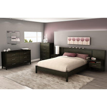 Load image into Gallery viewer, Queen size Modern Platform Bed Frame in Black Ebony Finish