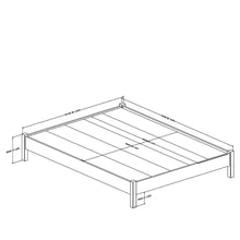 Load image into Gallery viewer, Queen size Modern Platform Bed Frame in Black Ebony Finish