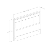 Load image into Gallery viewer, Queen size Contemporary Headboard in Ebony Wood Finish