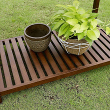 Load image into Gallery viewer, Outdoor Solid Wood Potting Bench Work Table with Galvanized Metal Top