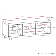 Load image into Gallery viewer, Modern Black TV Stand with Glass Doors - Fits up to 68-inch TV