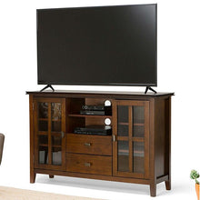 Load image into Gallery viewer, Medium Brown Wood Tall TV Stand for TV's up to 60-inch