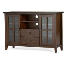 Load image into Gallery viewer, Medium Brown Wood Tall TV Stand for TV's up to 60-inch