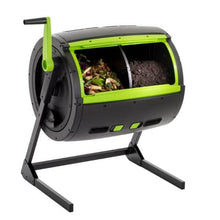 Load image into Gallery viewer, Rotating 65-Gallon Compost Bin Tumbler with 2 Compartments