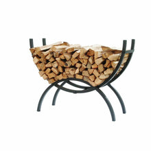 Load image into Gallery viewer, Crescent Tubular Steel Metal Firewood Log Storage Rack